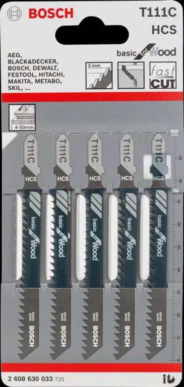 Basic For Wood Jigsaw Blade - Pack 5