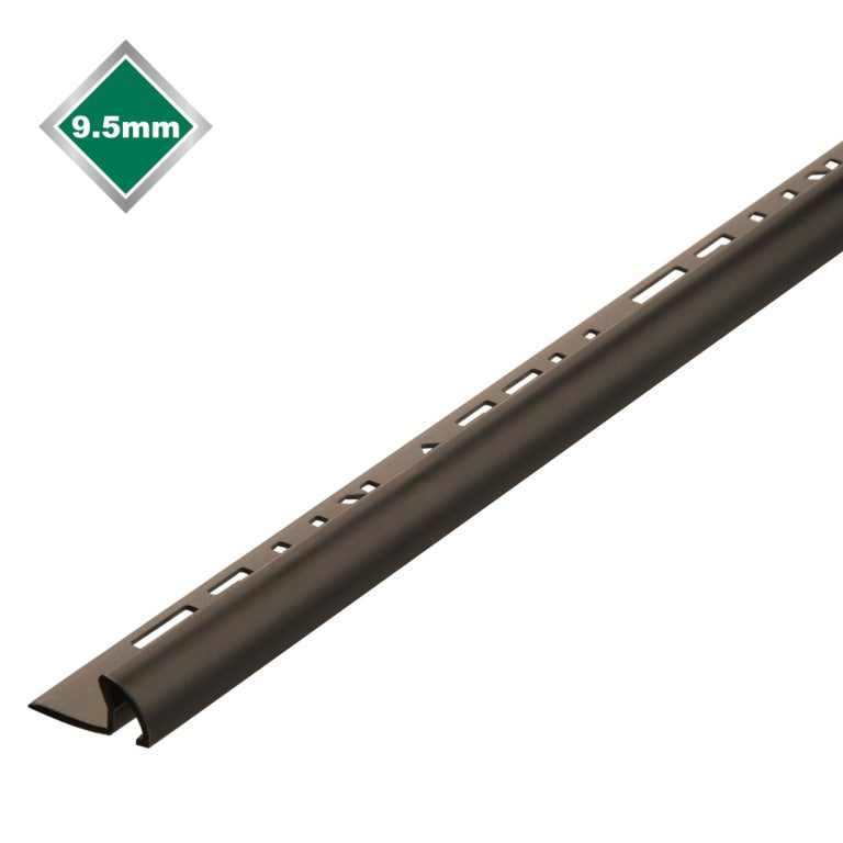 Profile + Tile Trim - 2.4m x 9.5mm Black