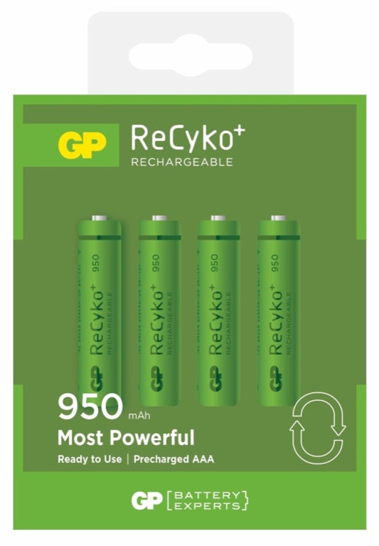 Rechargeable Batteries Pack 4 - AAA 950 NiMH