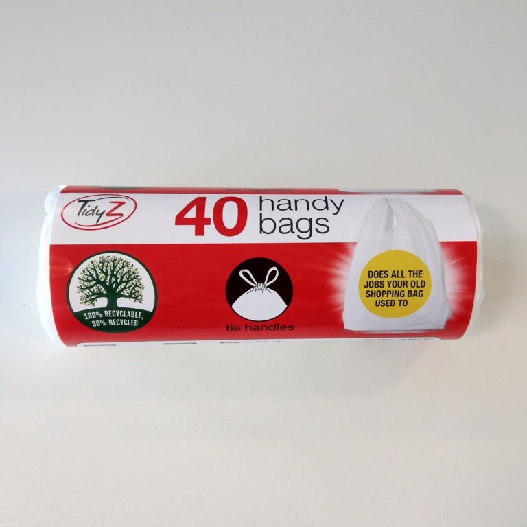 Handy Bags With Tie Handle - Roll of 40