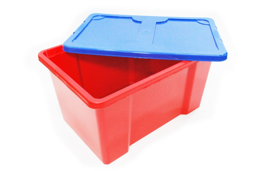 Red Box With Dark Blue Lid - 50L