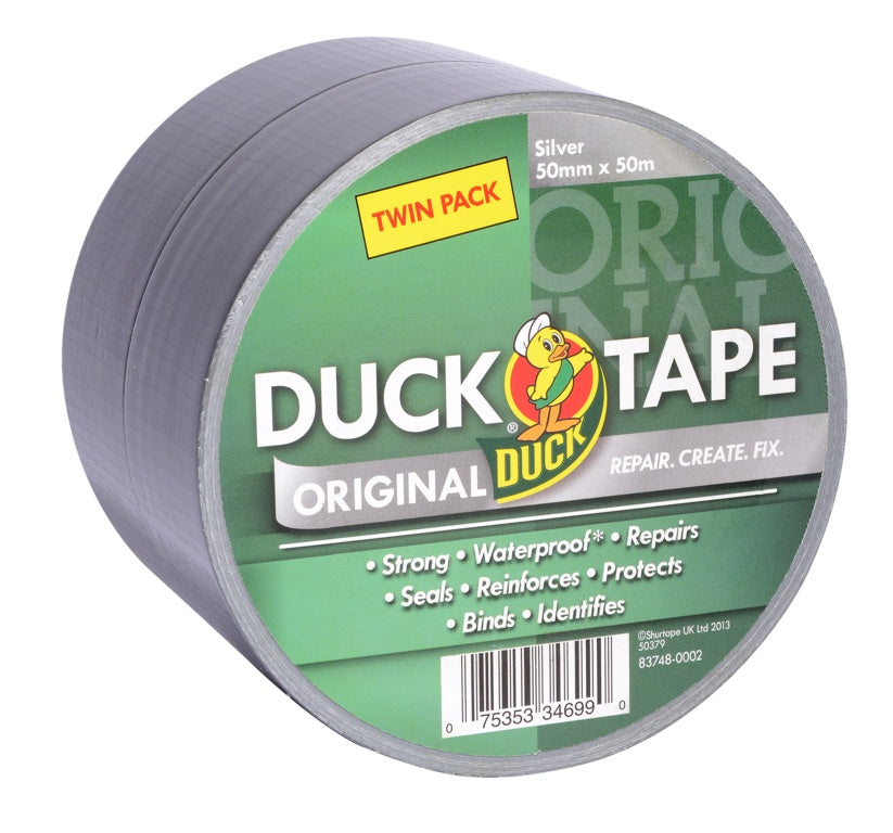 Original Twin Pack 50mm x 50m - Silver