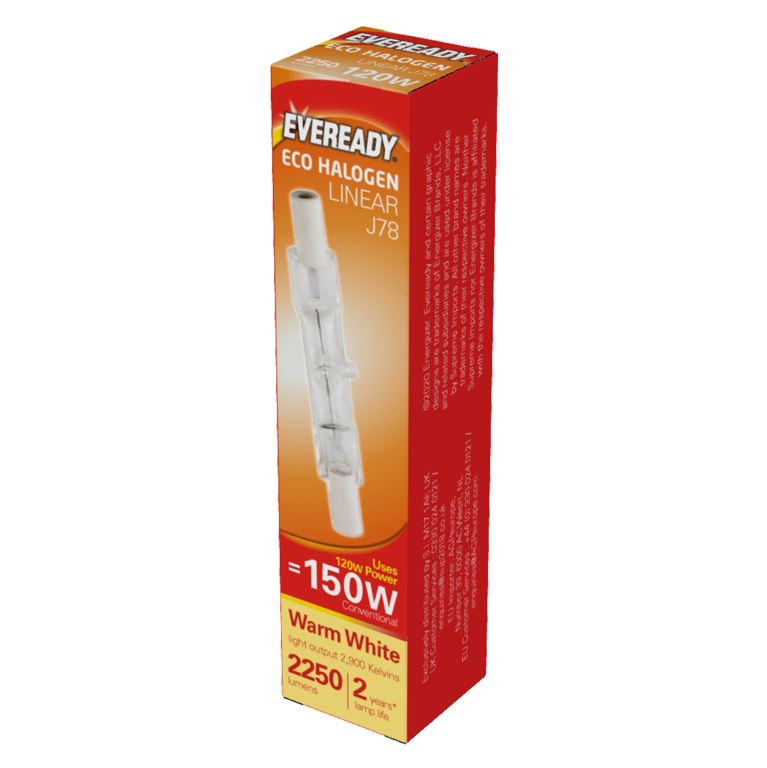 Eco Halogen Linear 220-240v 78mm Boxed - 120w