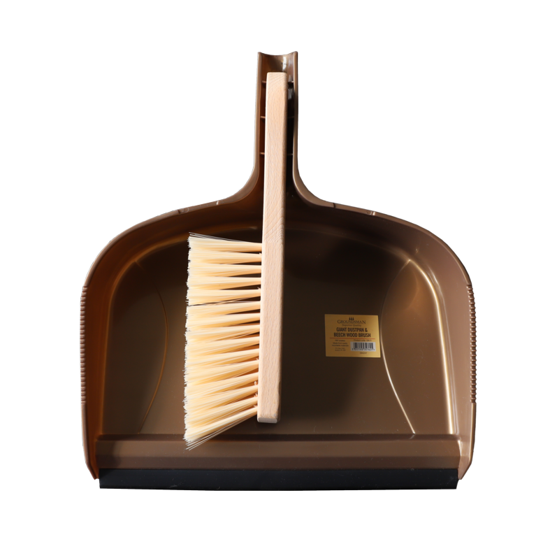 Giant Dustpan & Beech Wood Brush - 12"