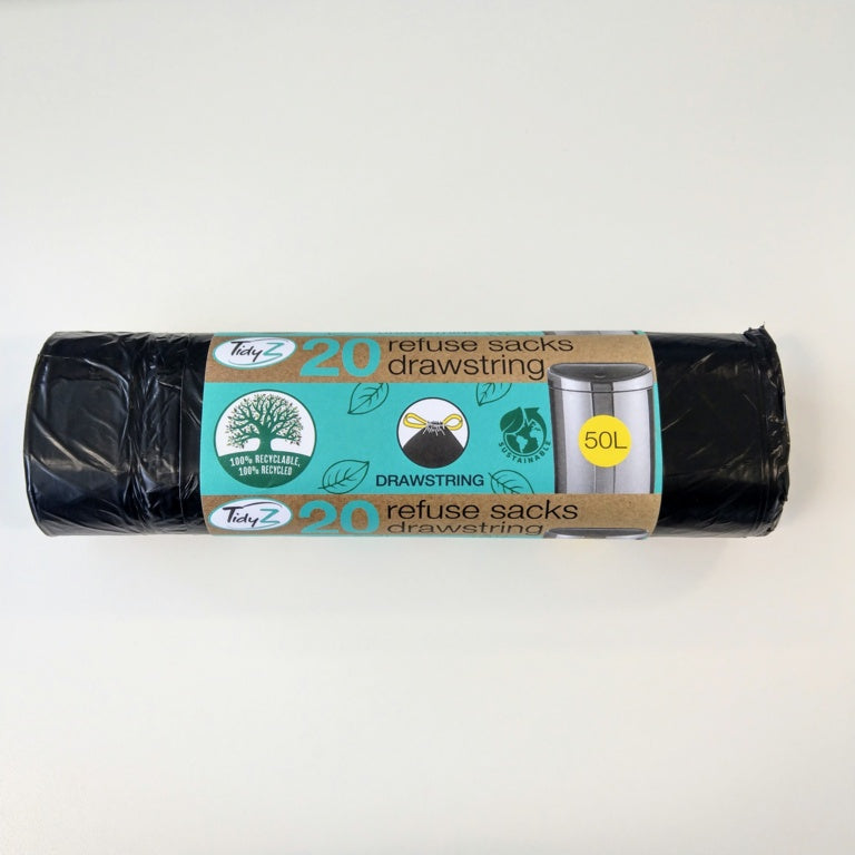 Drawstring Bin Bags Pack 20 - 50L