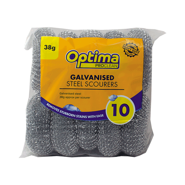 Galvanised Scourers - Pack 10 38gm