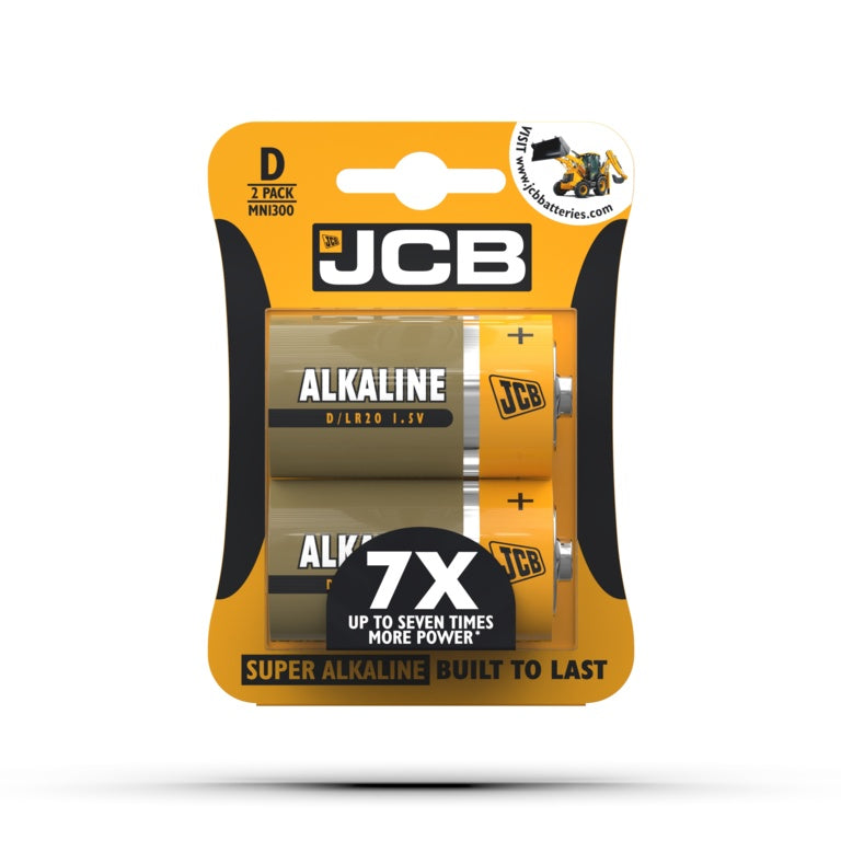 Alkaline Batteries D Cell - Pack 2
