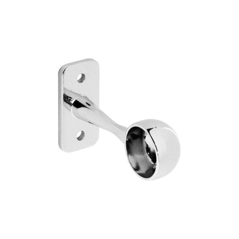 Chrome Plated End Bracket - 19mm Pack 2