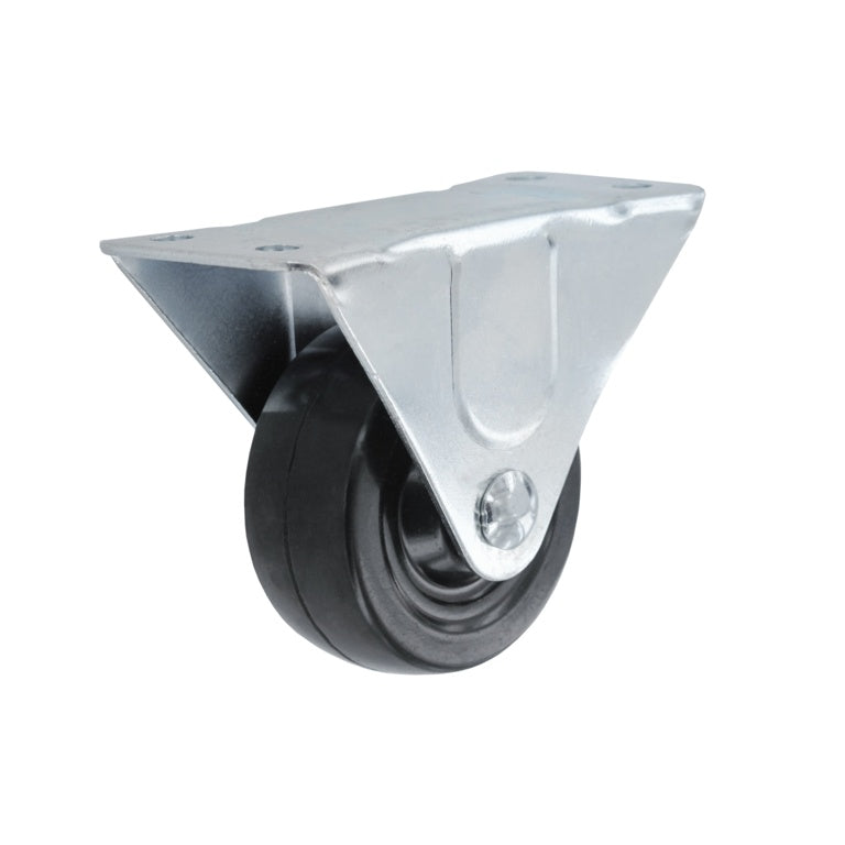 Rigid Castor Rubber Wheel - 64mm