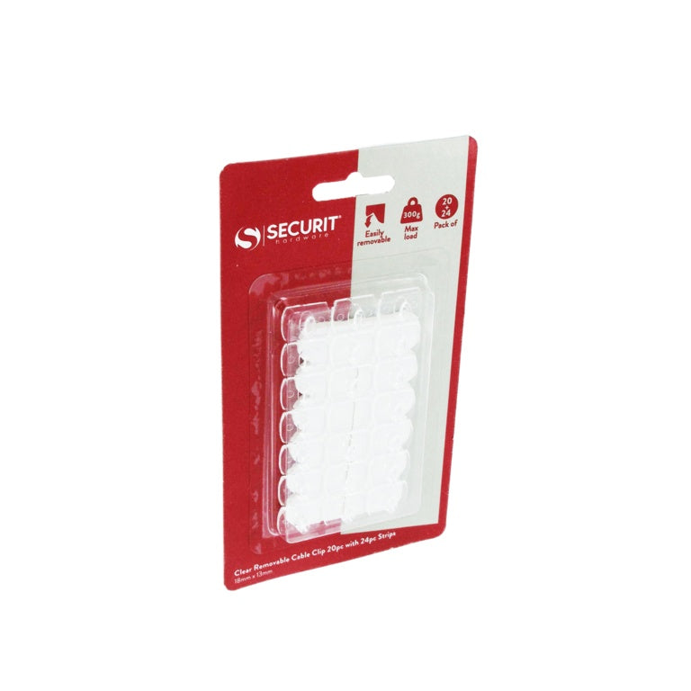 Removable Cable Clips - 12 x 20mm Pack 20