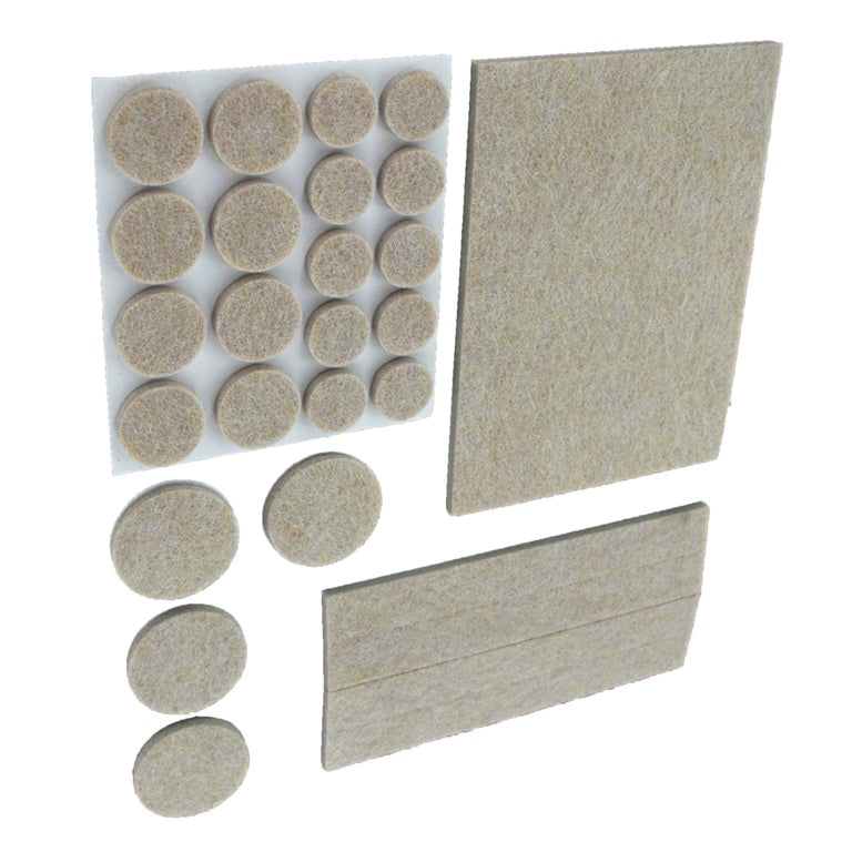 Felt Pads Set 5mm Deep - Pack 27 Assorted