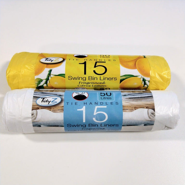 Fragranced Swing Bin Liners With Tie Handles - Pack 15
