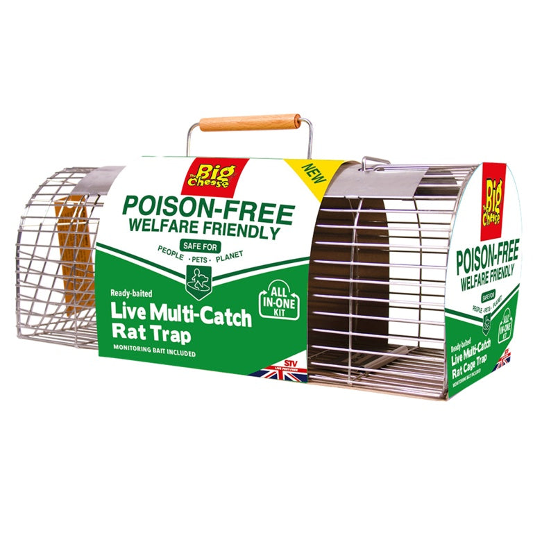 Poison Free Ready Baited Rat Trap - Live Catch