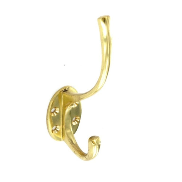 Brass Hat & Coat Hook - 125mm