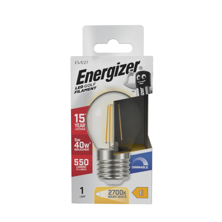 Filament LED Golf E27 Dimmable 5w - 470lm 2700k