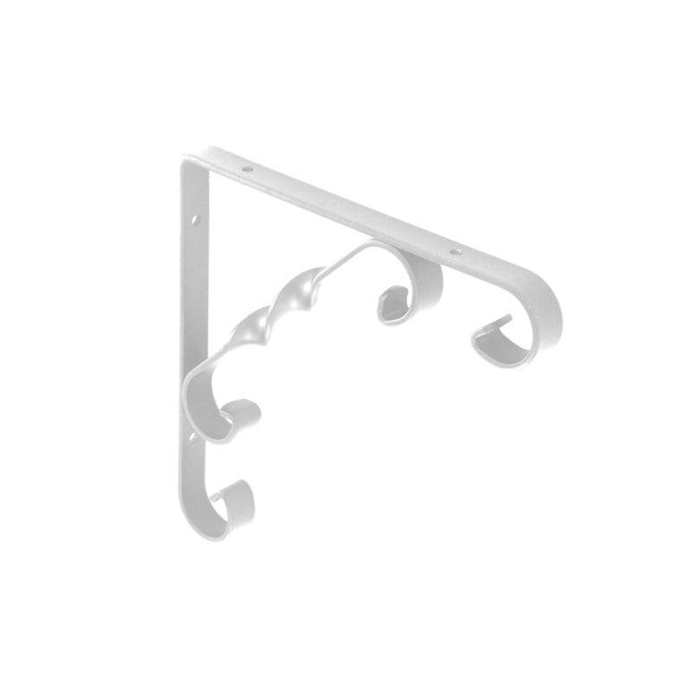 Ornamental Scroll Bracket - White 150x150mm