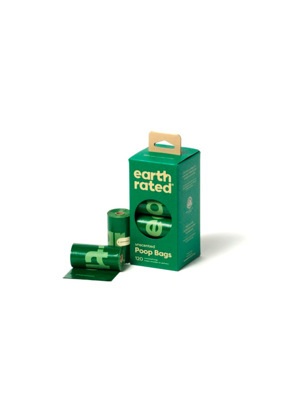 120 Poop Bags - 8 Rolls Unscented