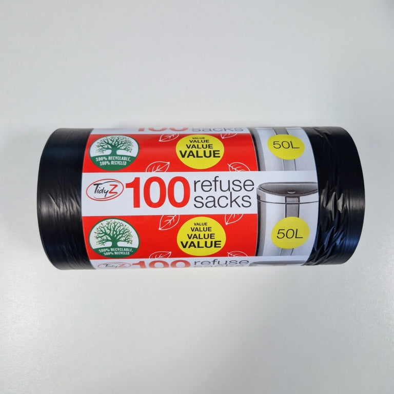 Refuse Sacks 50L - Pack 100