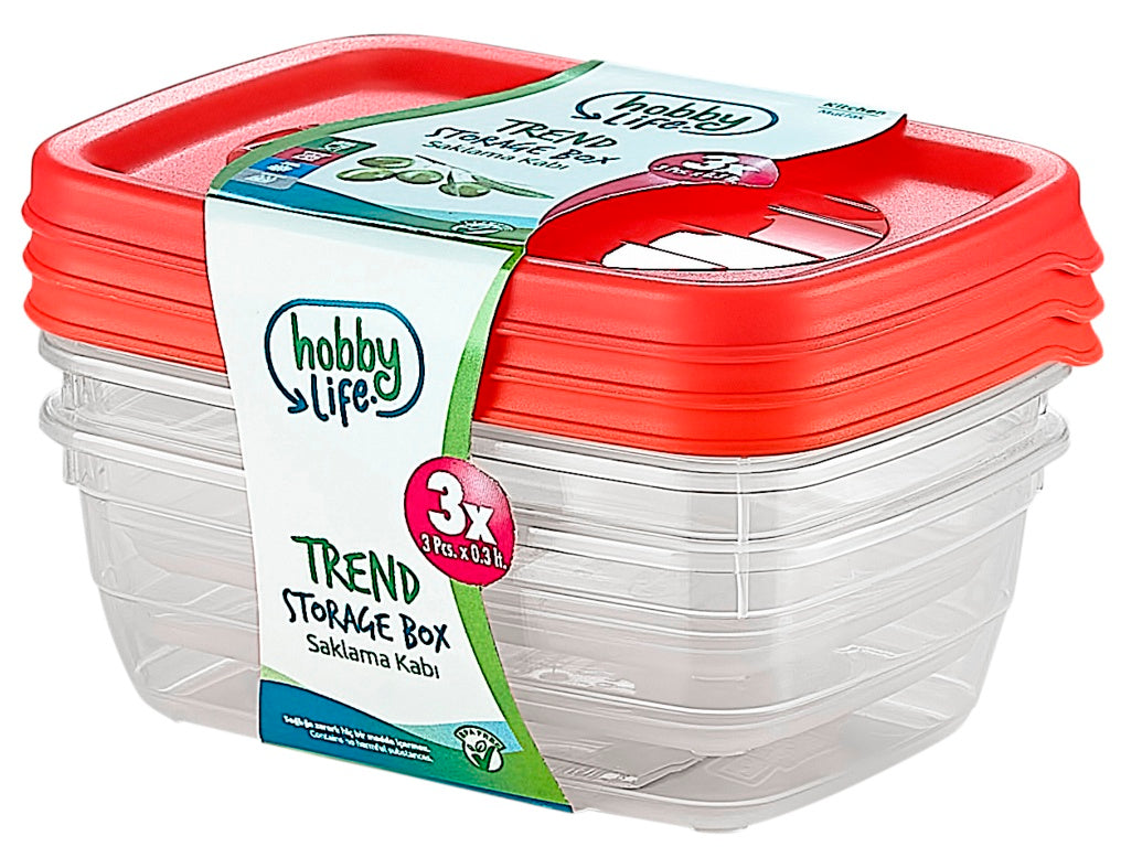Trend Rectangular Food Saver - Pack 3