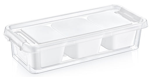 3 Divider Flat Grand Organiser Box - 1.2L