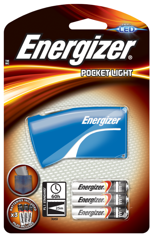 Pocket Flashlight With Battery