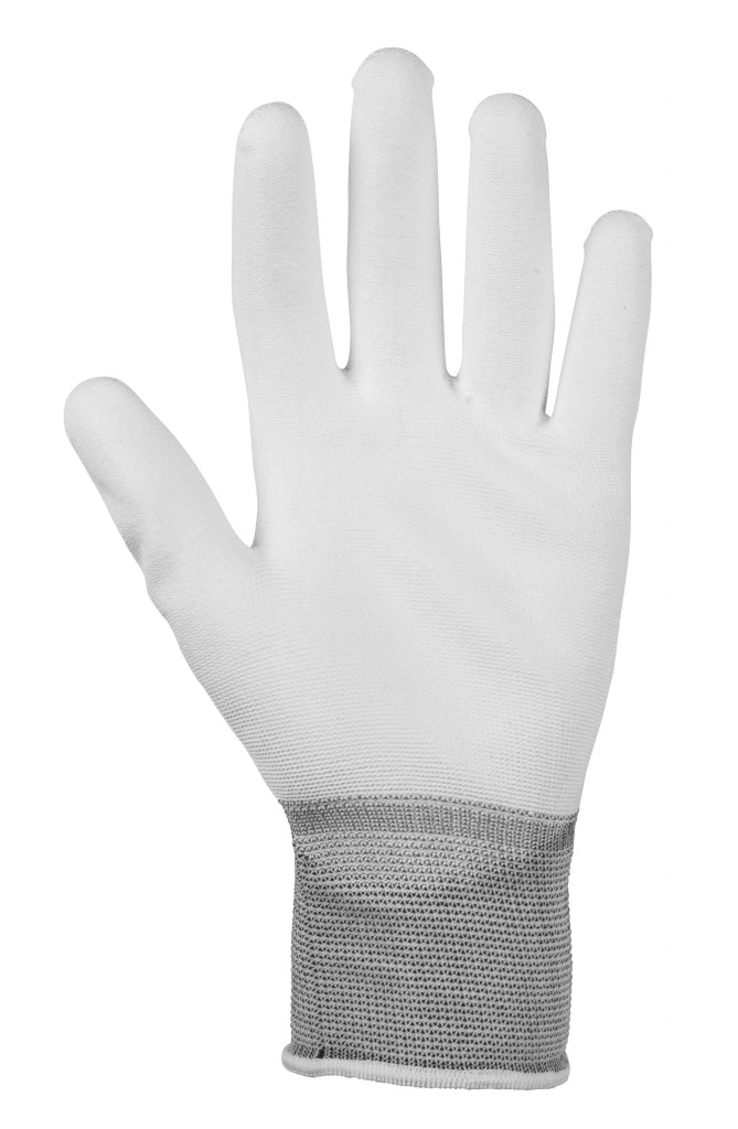 White PU Gloves - 10 -X Large 12 Pairs