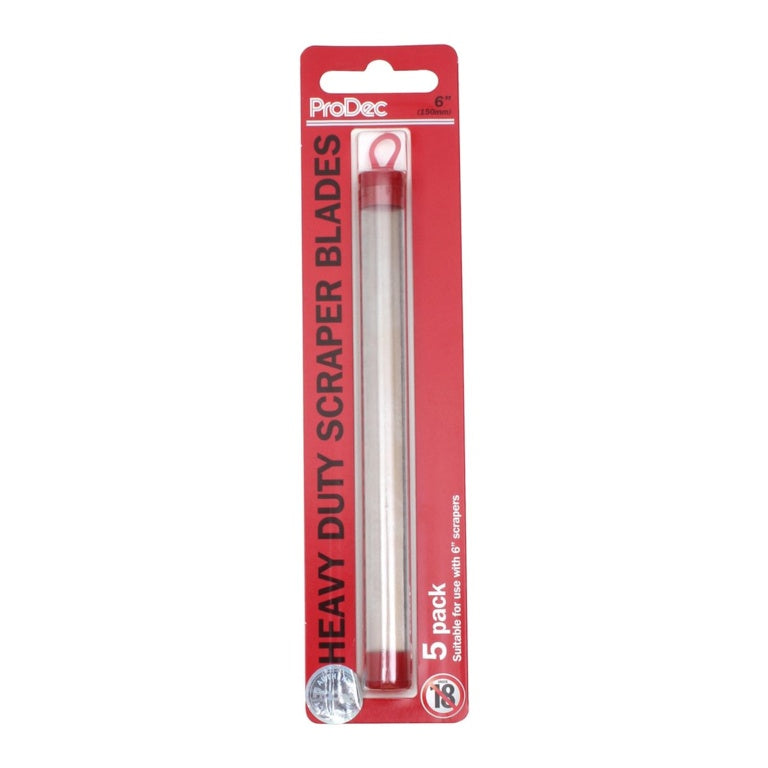 6" Heavy Duty Scraper Blades - Pack 5