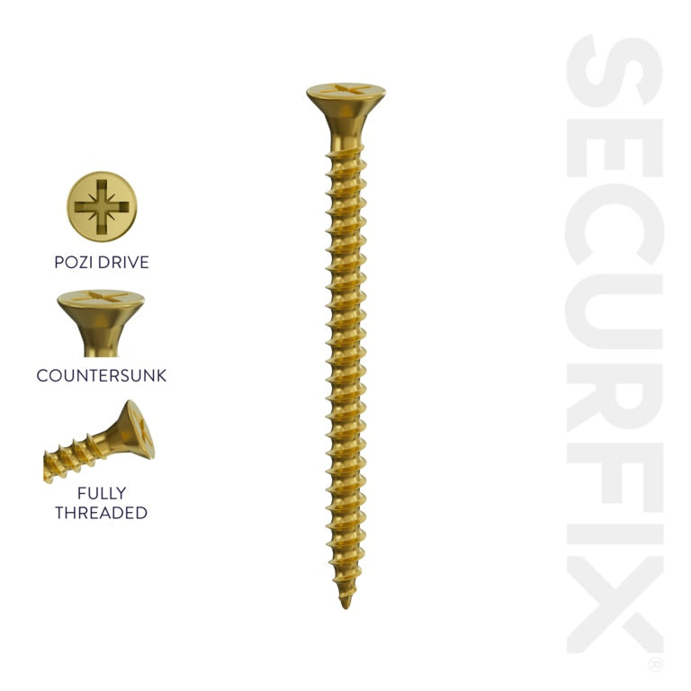 Multi-Purpose Screws - 10 x 3 1/4"-5.0 x 80mm | Pack of 100