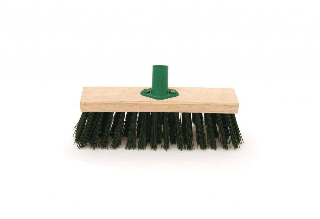 Green PVC Brush With Bracket - 11"