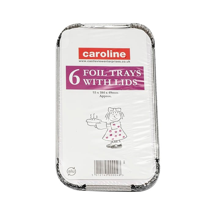 Foil Trays With Lids - 23oz, Pack 6