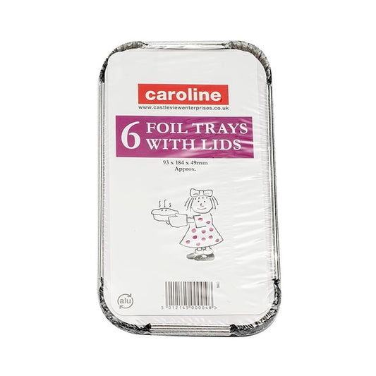 Foil Trays With Lids - 23oz, Pack 6