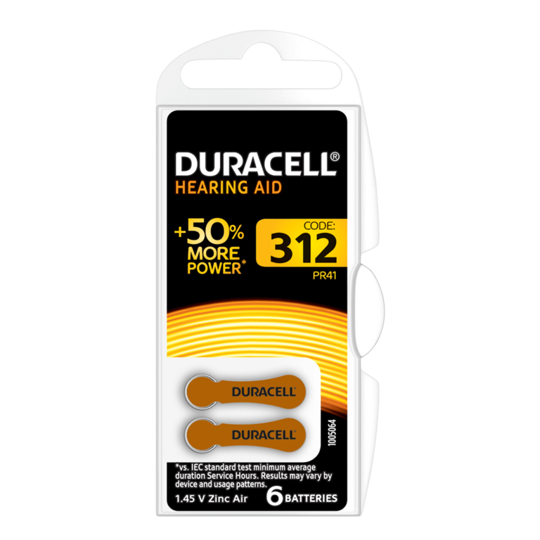 Hearing Aid Battery - 312 - Pack 6