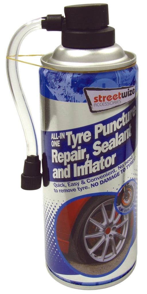 Tyre Puncture Repair, Sealer & Inflator - 450ml