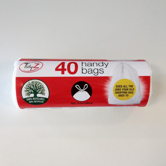 Handy Bags With Tie Handle - Roll of 40