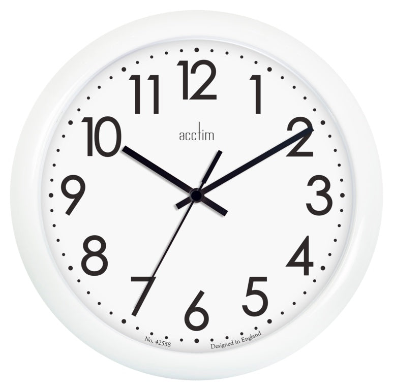 Abingdon Wall Clock - White 25.5cm
