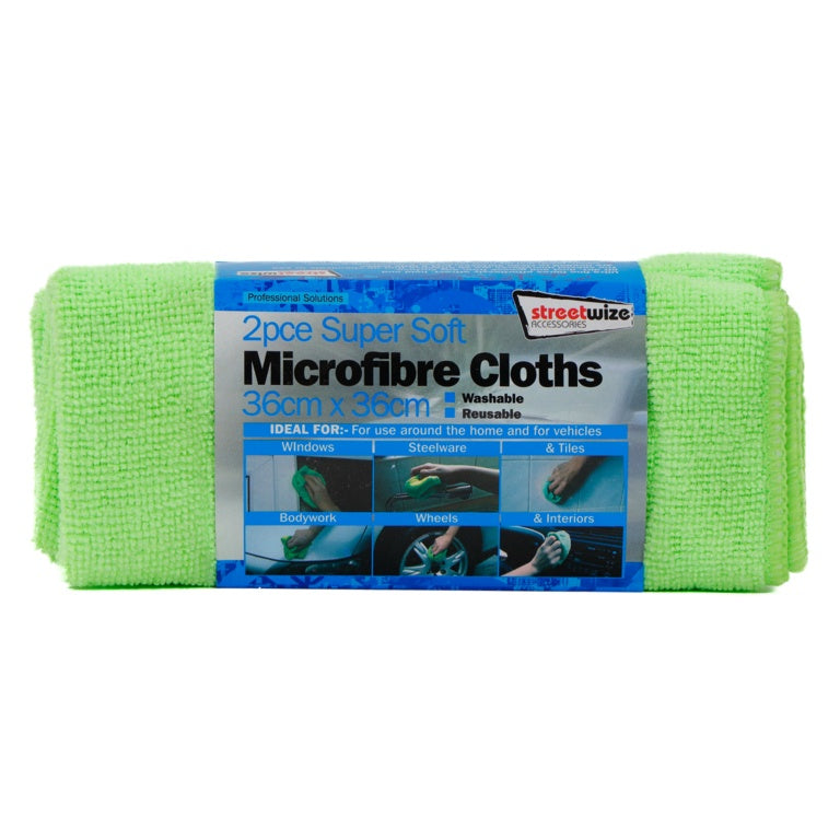 Microfibre Glass Towel - 2 Piece
