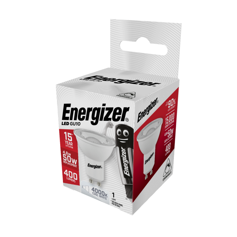 LED GU10 Cool White 4000k Dimmable - 4.6w 375lm