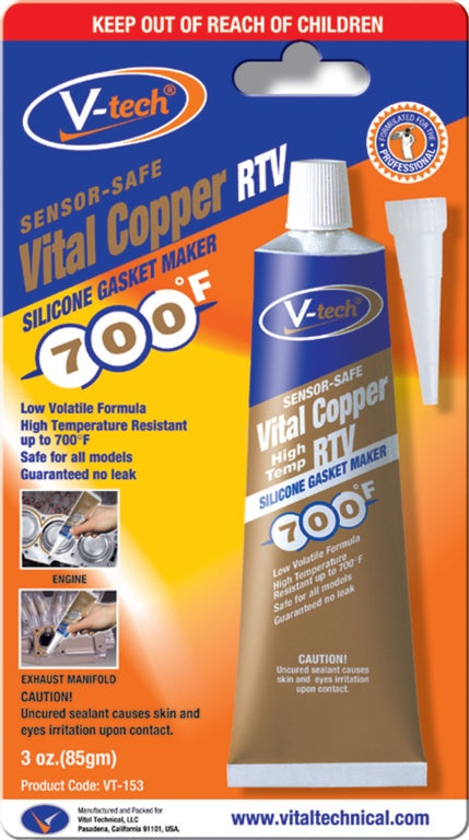 Vital Copper Rtv Gasket Makers - 85gm