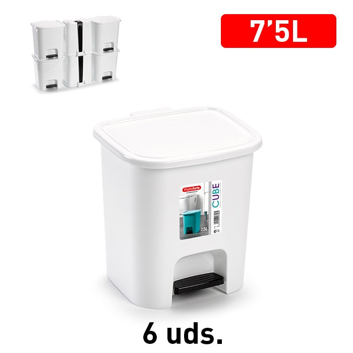 Pedal Bin 7.5L - White