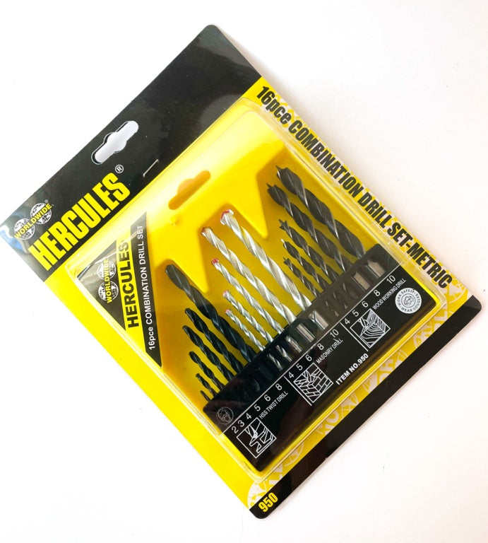 Combination Drill Set - 16 Pc