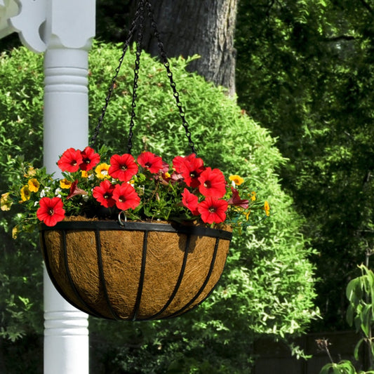 Flat Bar Hanging Basket - 14"