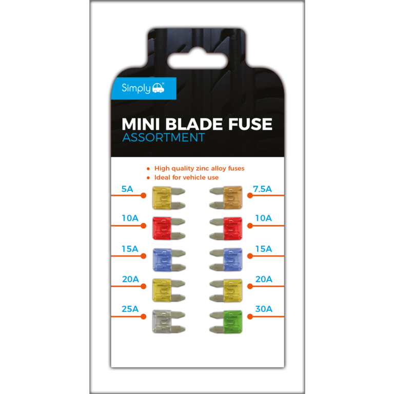 Mini Blade Fuse - Pack 10 Assorted