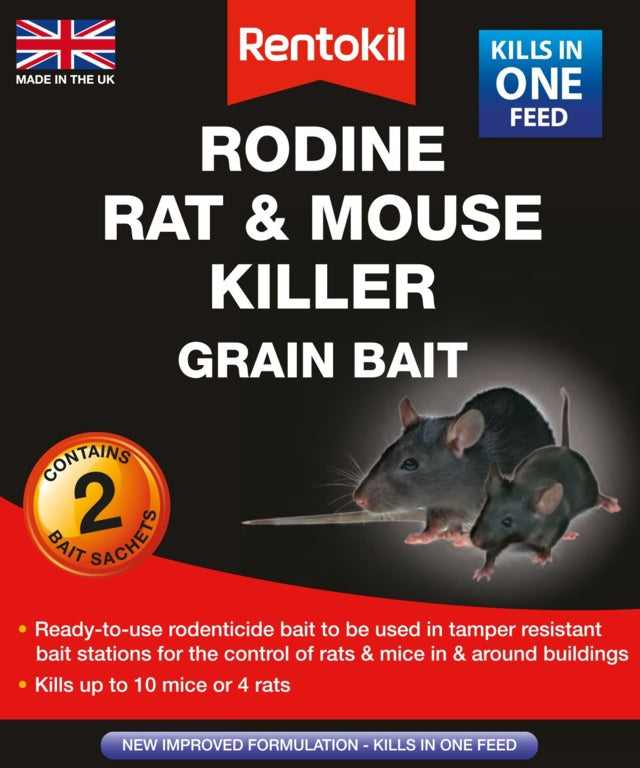 Rodine Rat & Mouse Killer Grain Bait - 2 Sachet