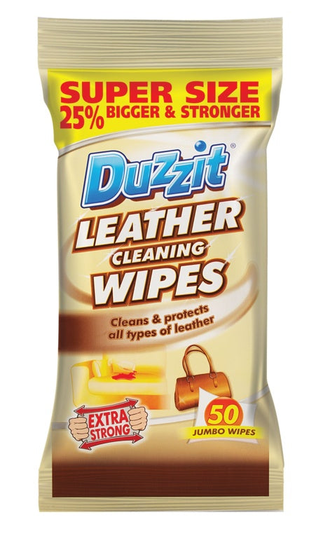 Leather Cleaning Wipes - 50 Pack