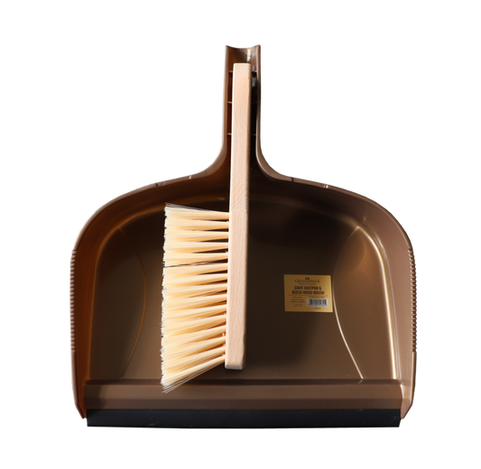 Giant Dustpan & Beech Wood Brush - 12"