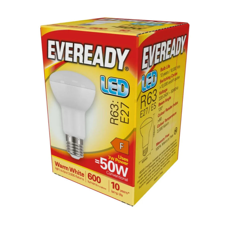 LED R63 E27 7W - 600 Lumen Warm White 3000k