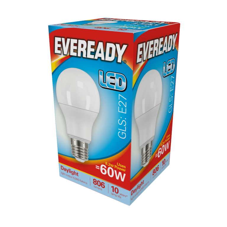 LED GLS 9.6w - 820lm Daylight 6500k E27