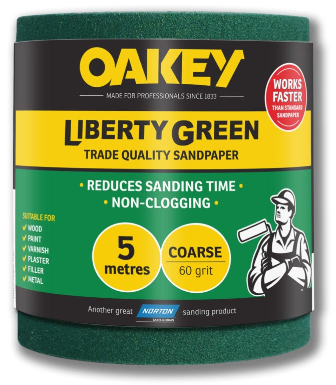 Liberty Green Sanding Roll 5m - Coarse 60g