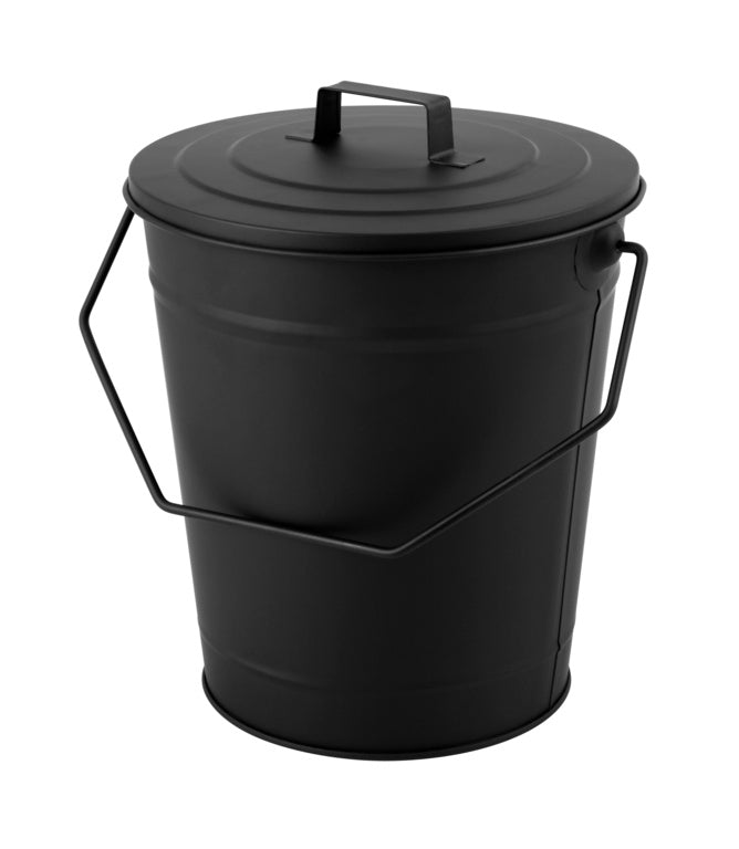 Coal Bucket With Lid - Black