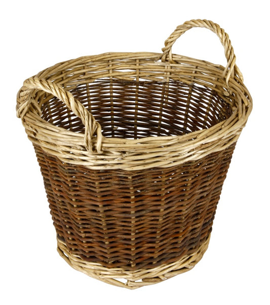 Two Tone Log Basket - 30cm